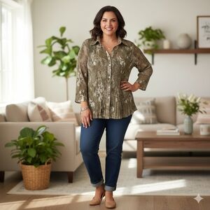 Olive Green Women's Top